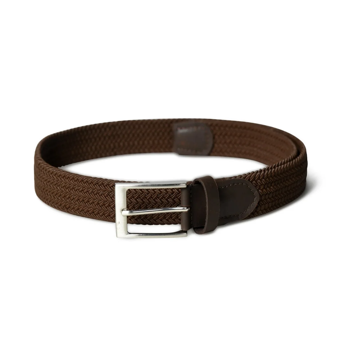 Braided Brown Canvas Belt - Imagen 4