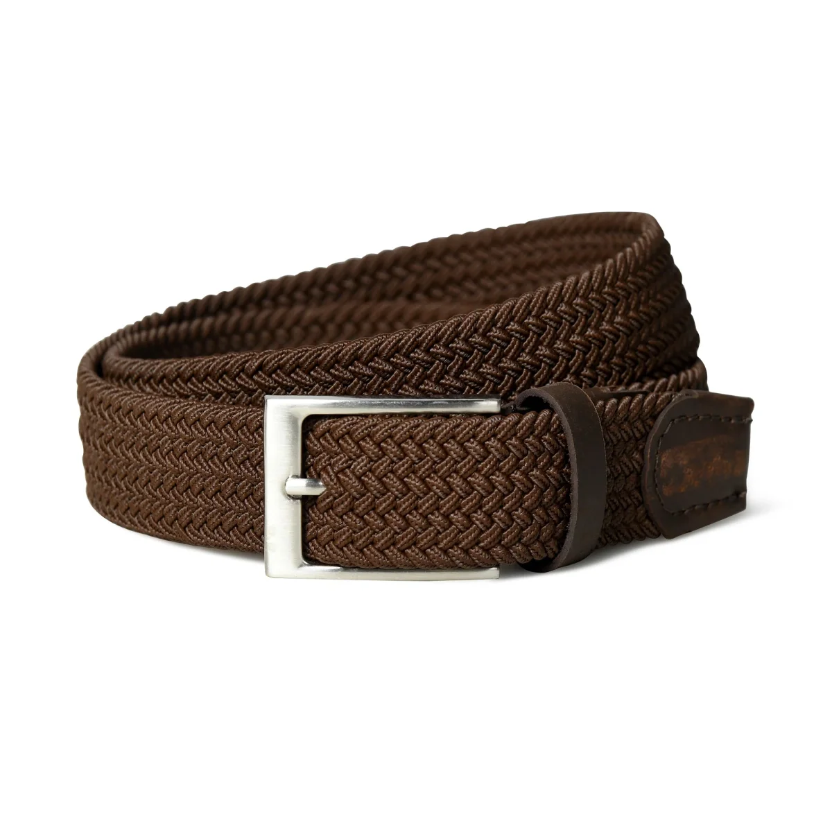 Braided Brown Canvas Belt - Imagen 5