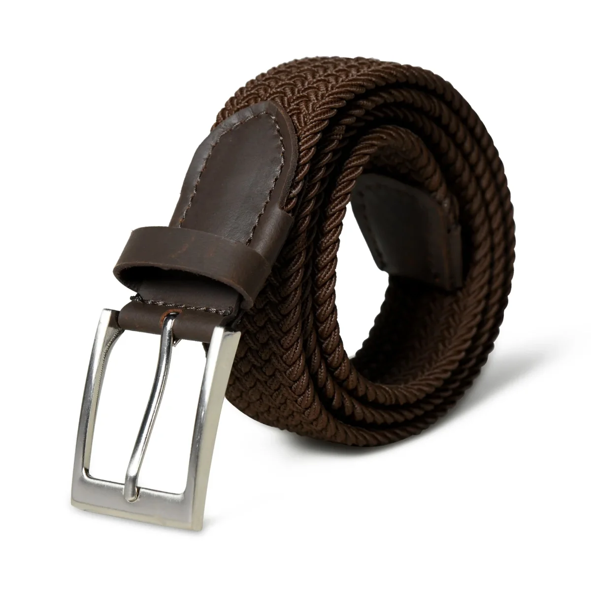 Braided Brown Canvas Belt - Imagen 2