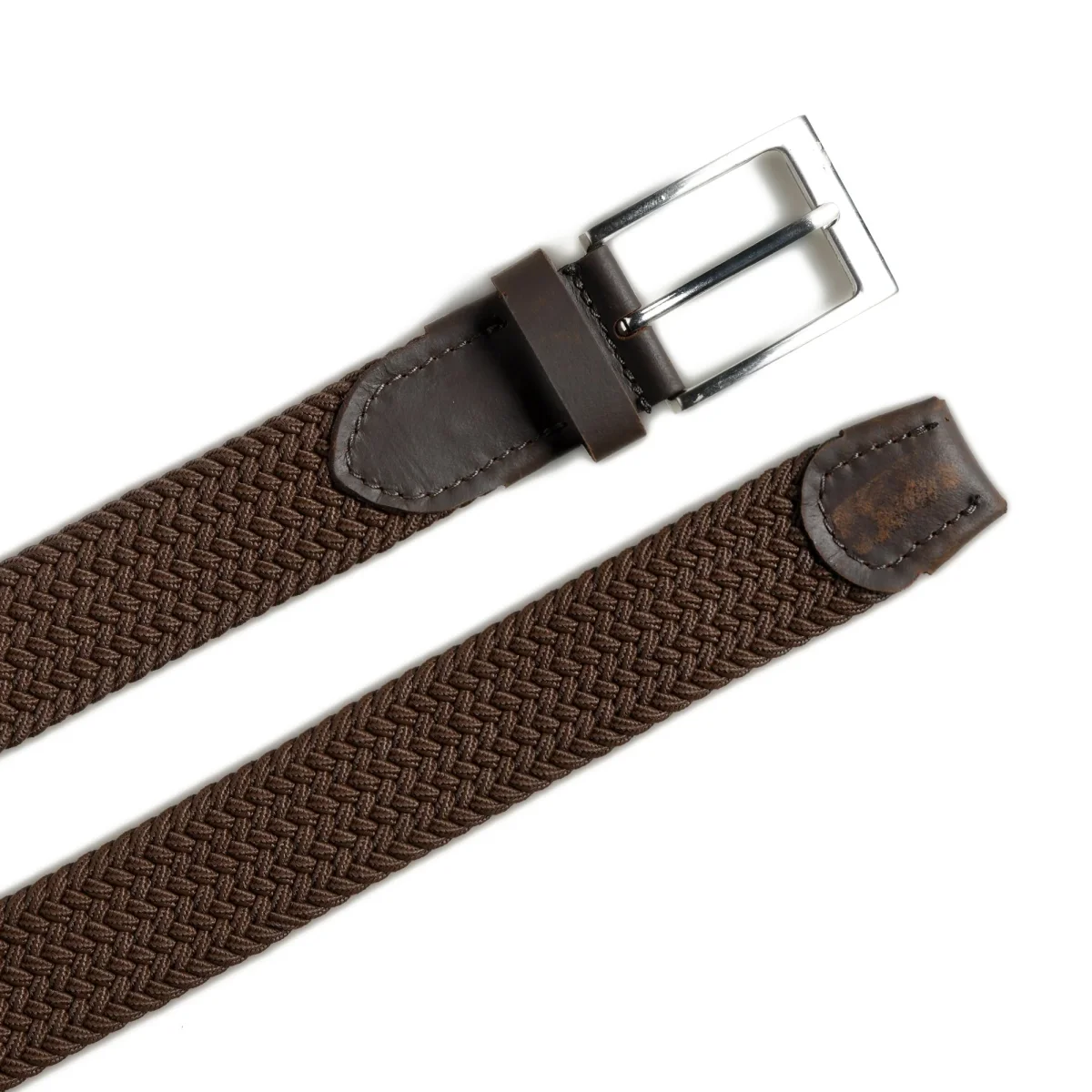 Braided Brown Canvas Belt - Imagen 7