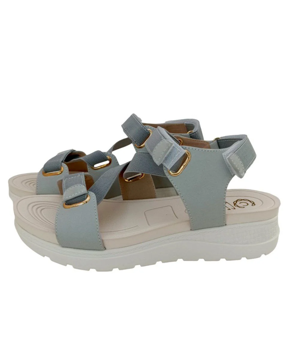 SANDALIAS CONFORT DAMA COLOR GRIS MODELO 9026 - Imagen 2
