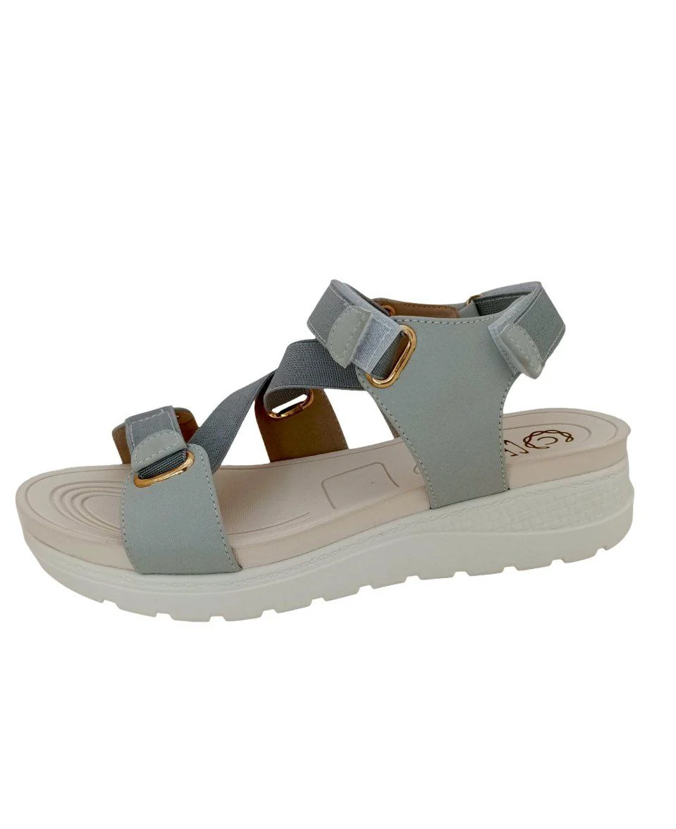SANDALIAS CONFORT DAMA COLOR GRIS MODELO 9026 - Imagen 3