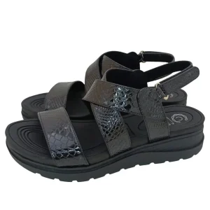 SANDALIAS CONFORT DAMA COLOR NEGRO MODELO 9074