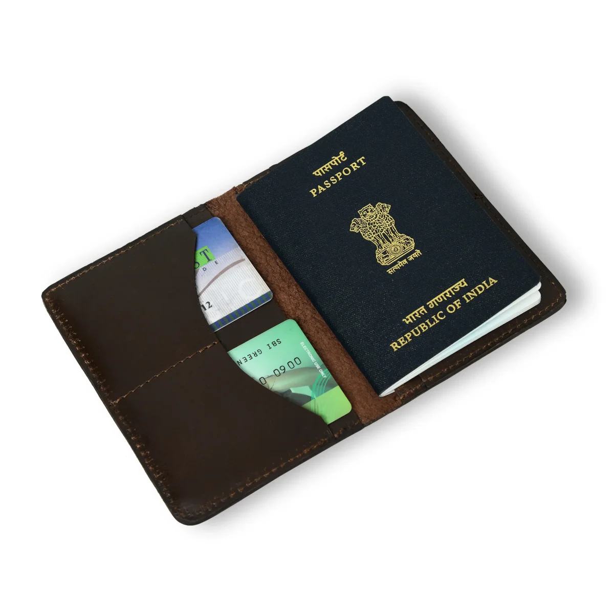 PassportPlus Leather Cover- Dark brown - Imagen 3