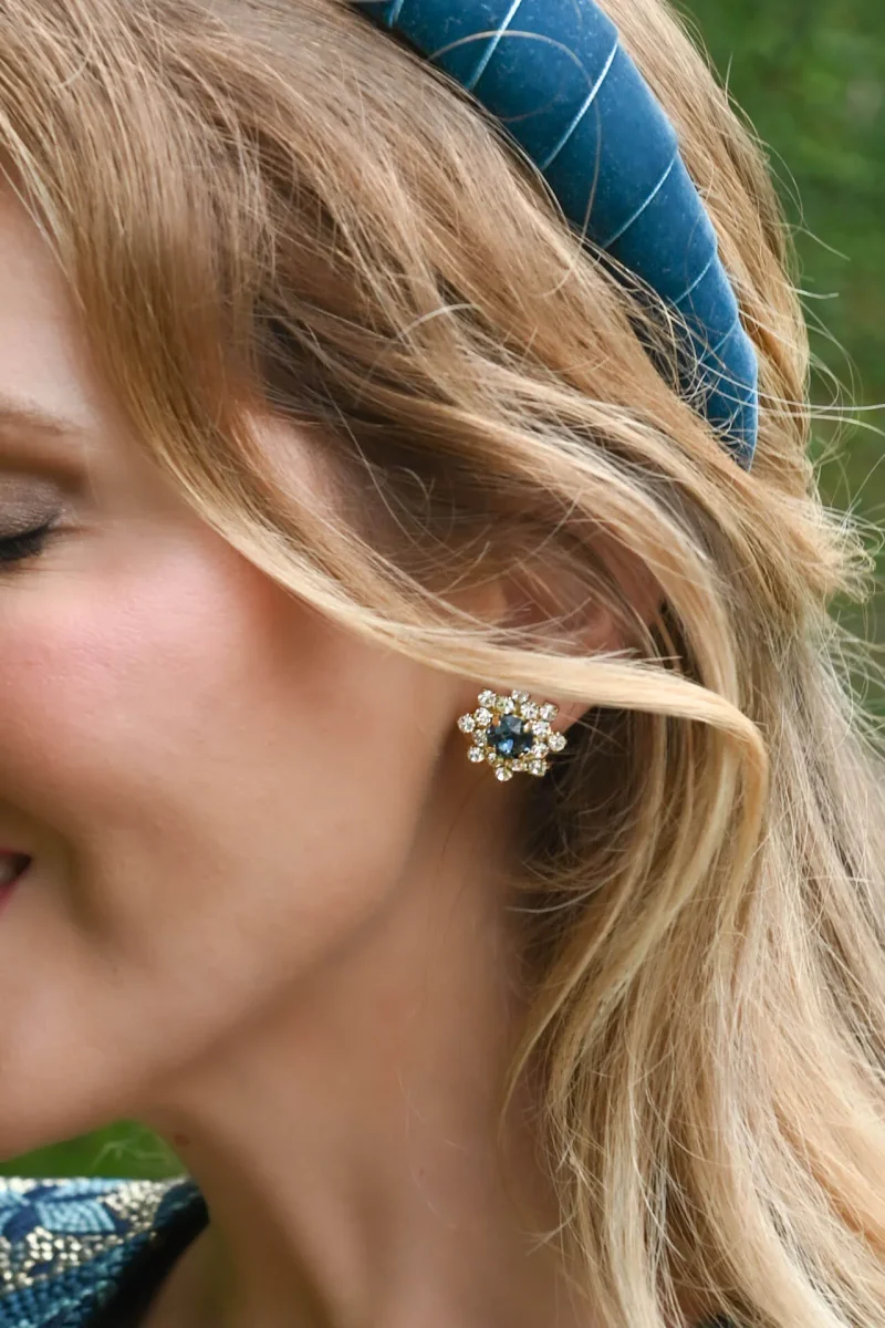 Pendientes Roseta zafiro - Imagen 4