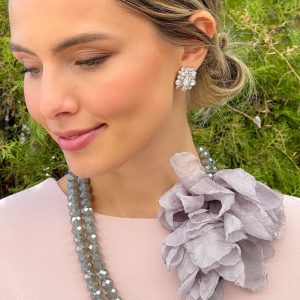 Gargantilla organza gris