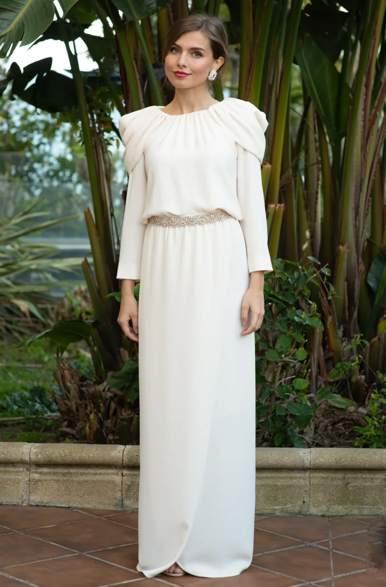 Vestido Corina largo/mangas Novia - Imagen 6