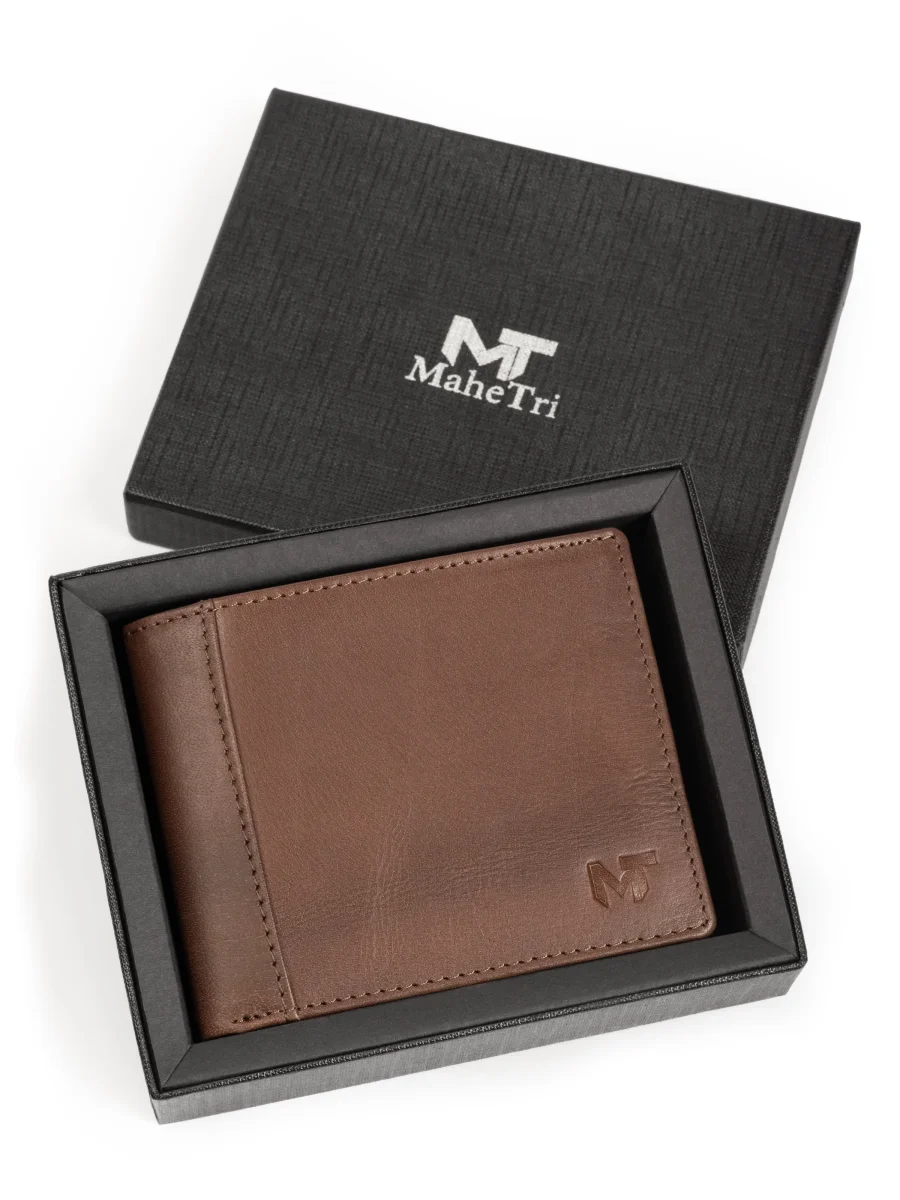 Wealth Ward Brown Bi-folded Wallet - Imagen 3