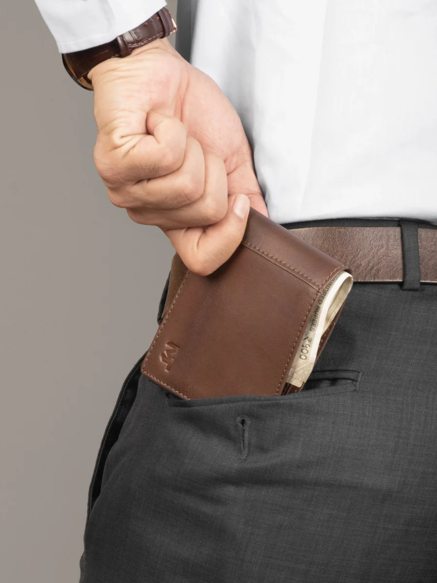 Wealth Ward Brown Bi-folded Wallet - Imagen 9