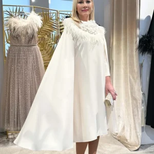 Vestido Nancy midi mangas Novia