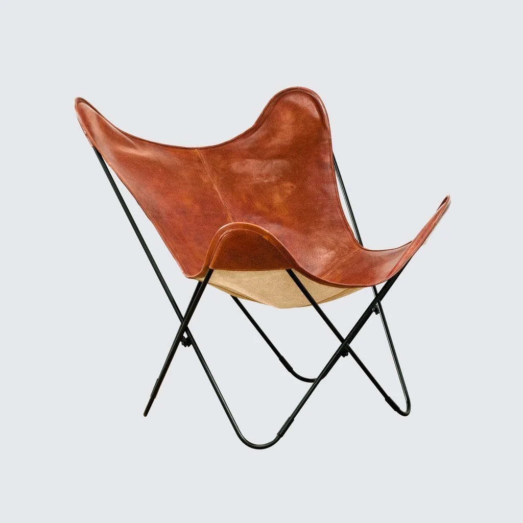 The Cognac Vintage Butterfly Chair - Imagen 5