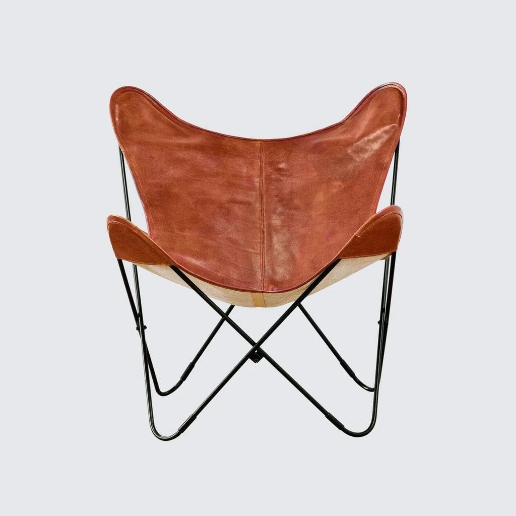 The Cognac Vintage Butterfly Chair - Imagen 6