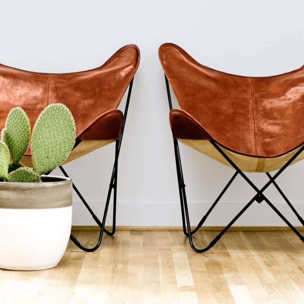 The Cognac Vintage Butterfly Chair - Imagen 4