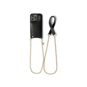 Spanish Chain Set | iPhone | Noir | Gold