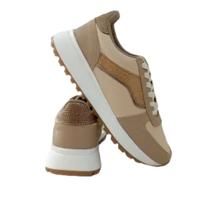 DEPORTIVO DAMA BEIGE/MULTICOLOR MODELO D535