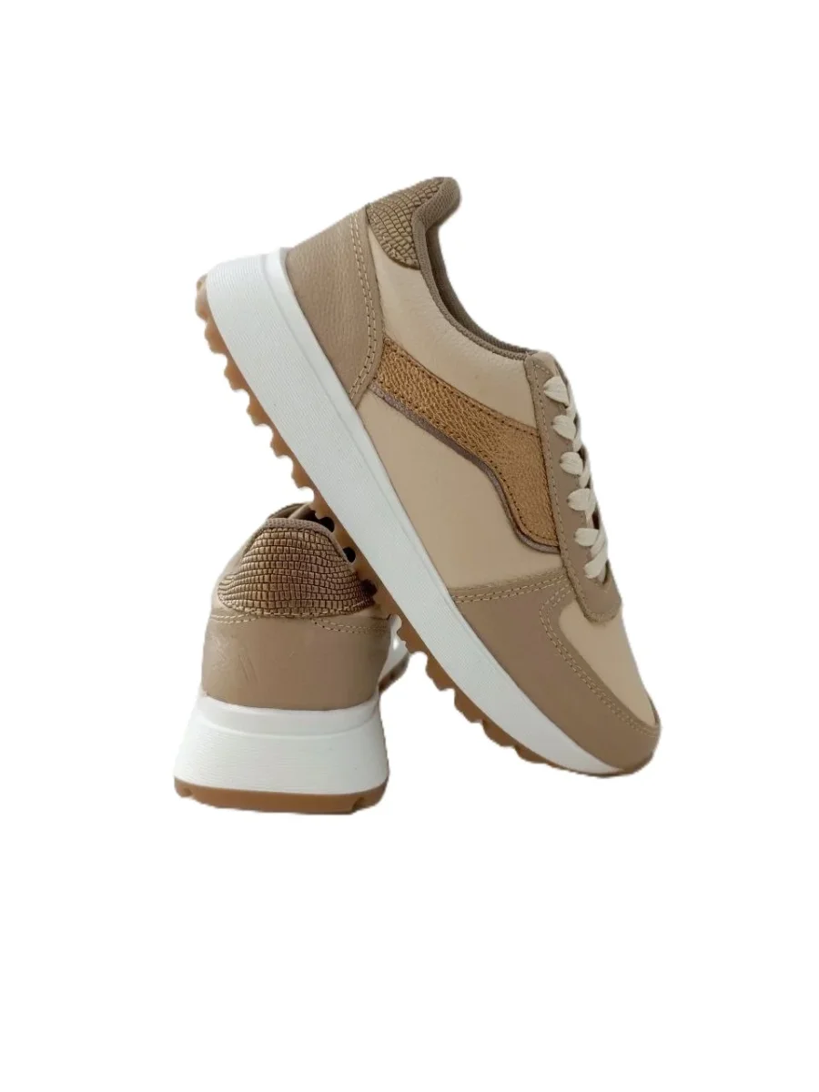 DEPORTIVO DAMA BEIGE/MULTICOLOR MODELO D535 - Imagen 2