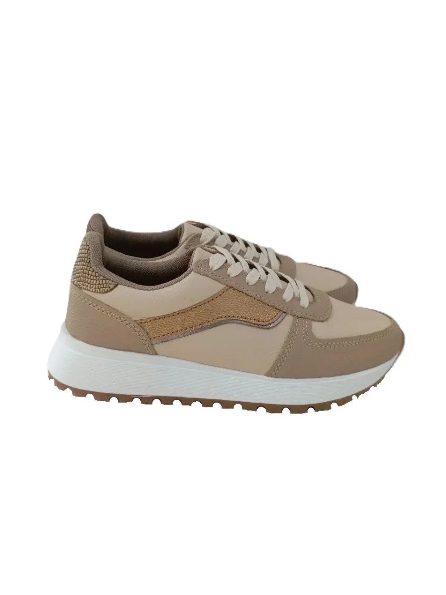 DEPORTIVO DAMA BEIGE/MULTICOLOR MODELO D535 - Imagen 3