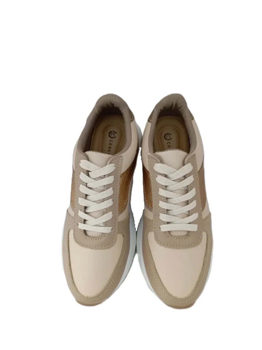 DEPORTIVO DAMA BEIGE/MULTICOLOR MODELO D535 - Imagen 4