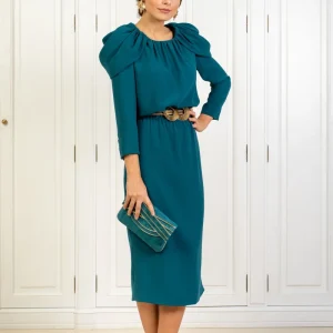 Vestido Corina midi/mangas