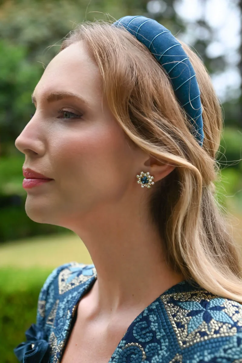 Pendientes Roseta zafiro - Imagen 3