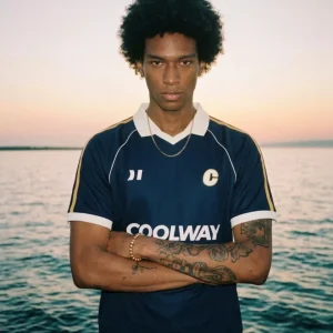 Navy Ink Football Tee