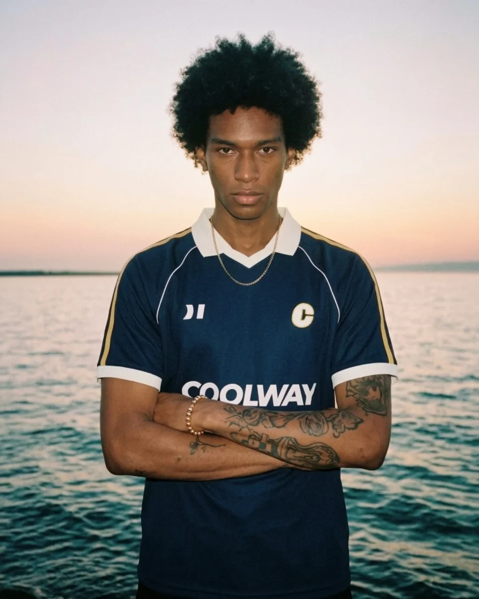 Navy Ink Football Tee - Imagen 2