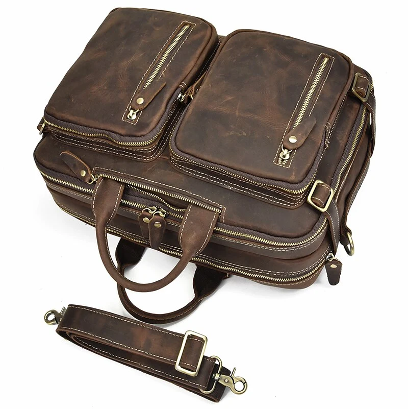 Dublin Leather Backpack Briefcase 2-in-1 - Imagen 8