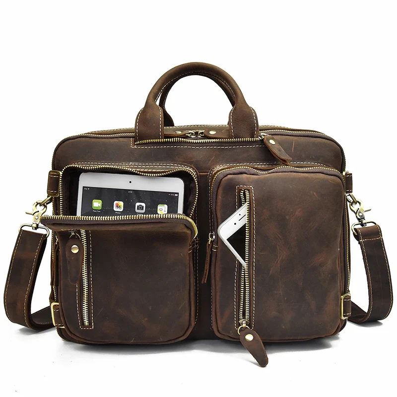 Dublin Leather Backpack Briefcase 2-in-1 - Imagen 5