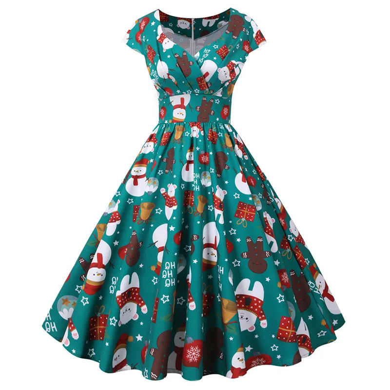 Vestido Vintage Navideño con Estilo - Imagen 2