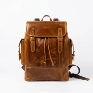 Earthen Leather Laptop Backpack, Luxury Leather