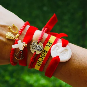 Pulsera Terciopelo Rojo