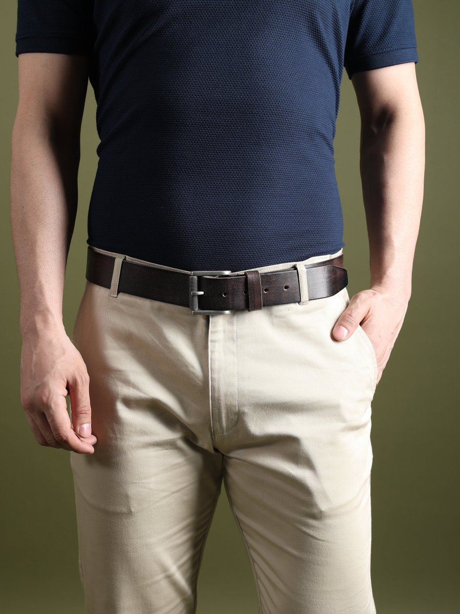 Retro Style Men's Leather Belt - Imagen 7