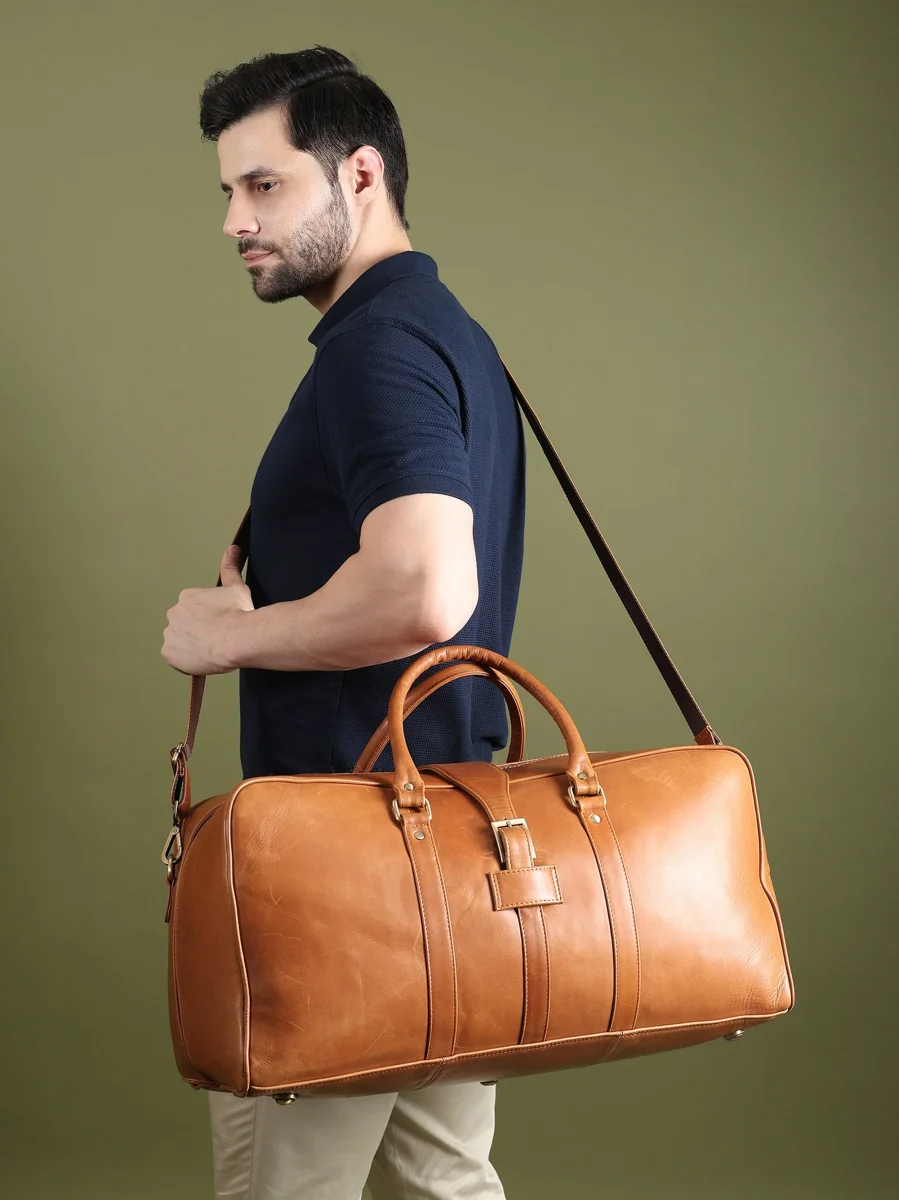 Port Blair Leather Duffle Travel Bag - Imagen 7