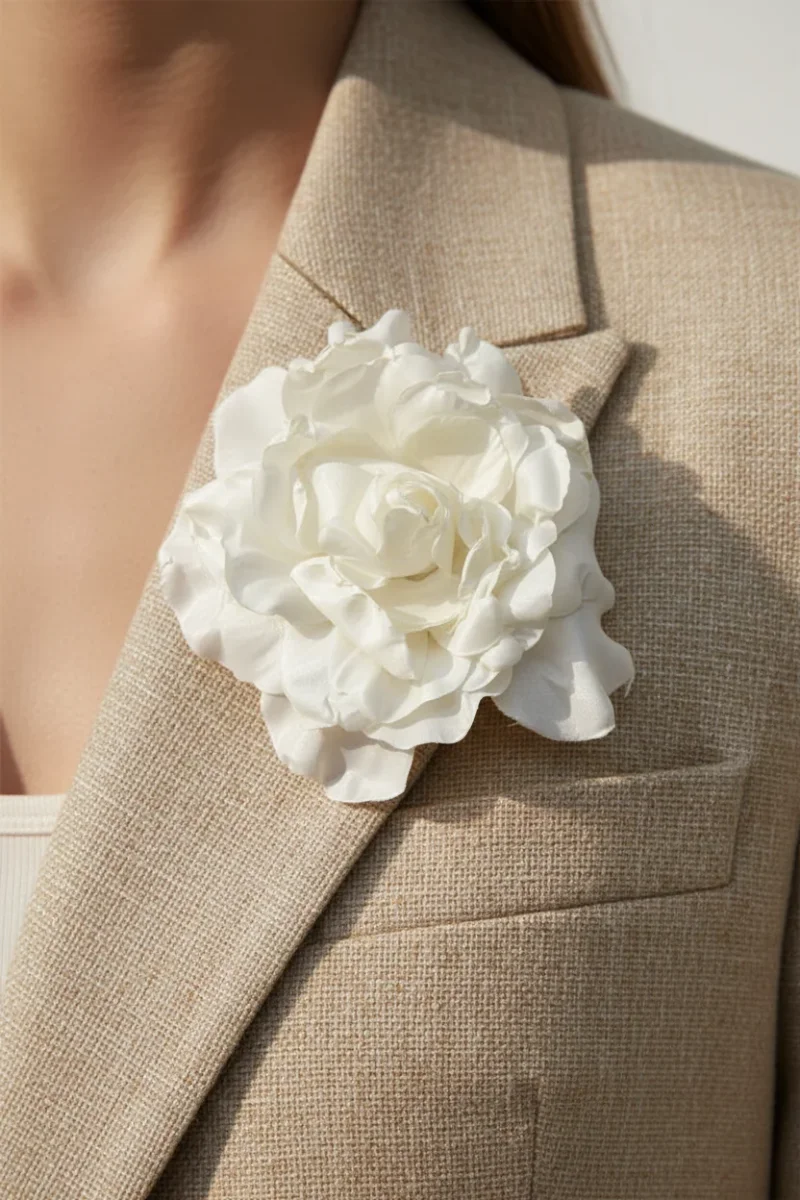 Broche flor seda - Imagen 4