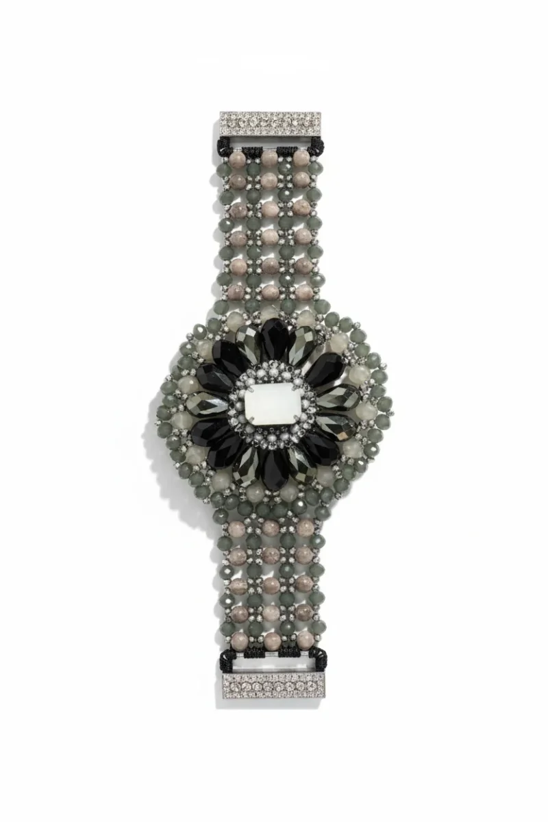 Brazalete cristales tallados azabache - Imagen 3