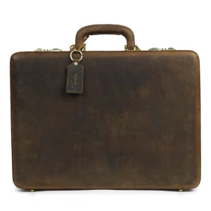 Hunter Leather Office Travel Suitcase