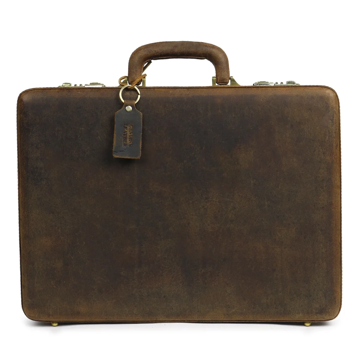 Hunter Leather Office Travel Suitcase