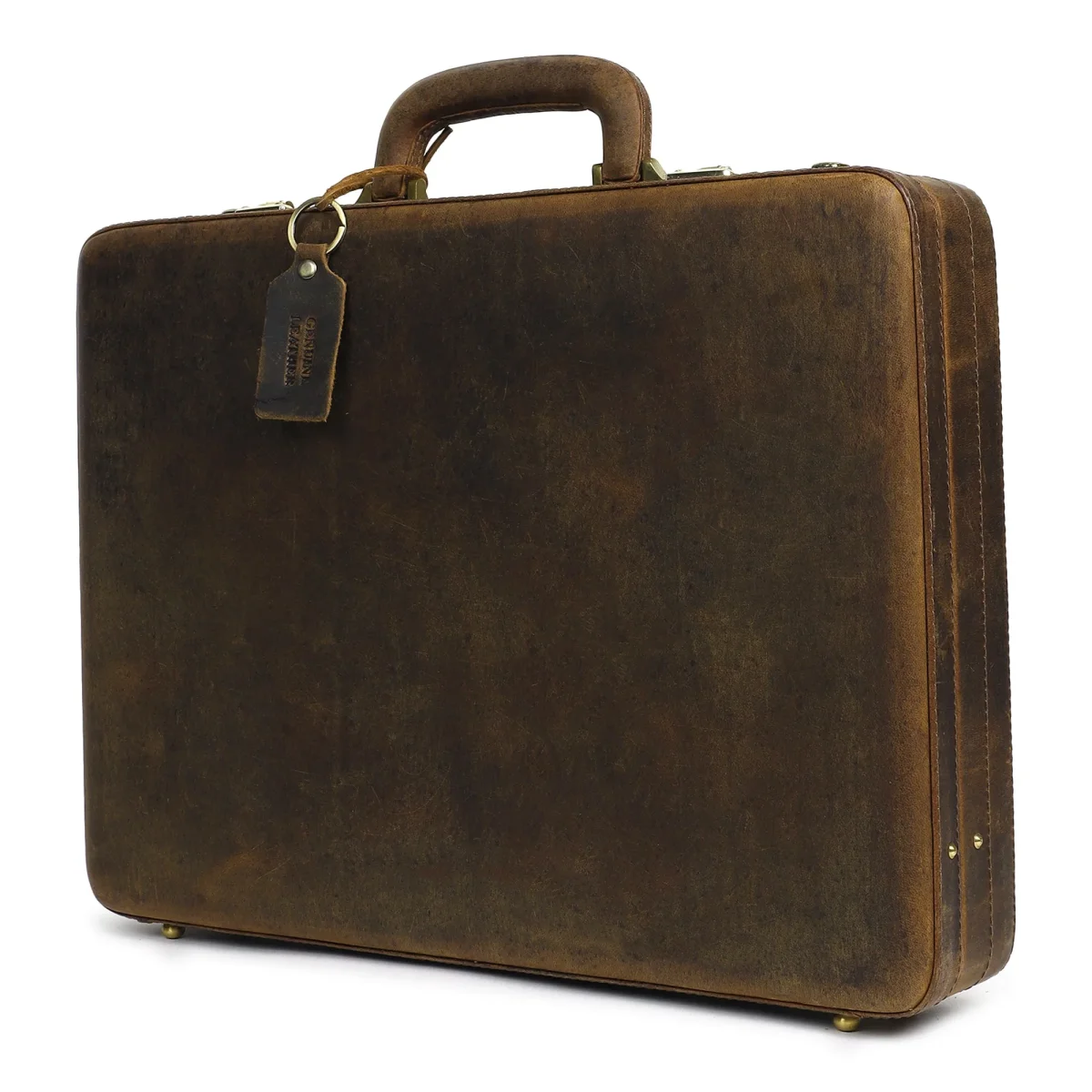 Hunter Leather Office Travel Suitcase - Imagen 4