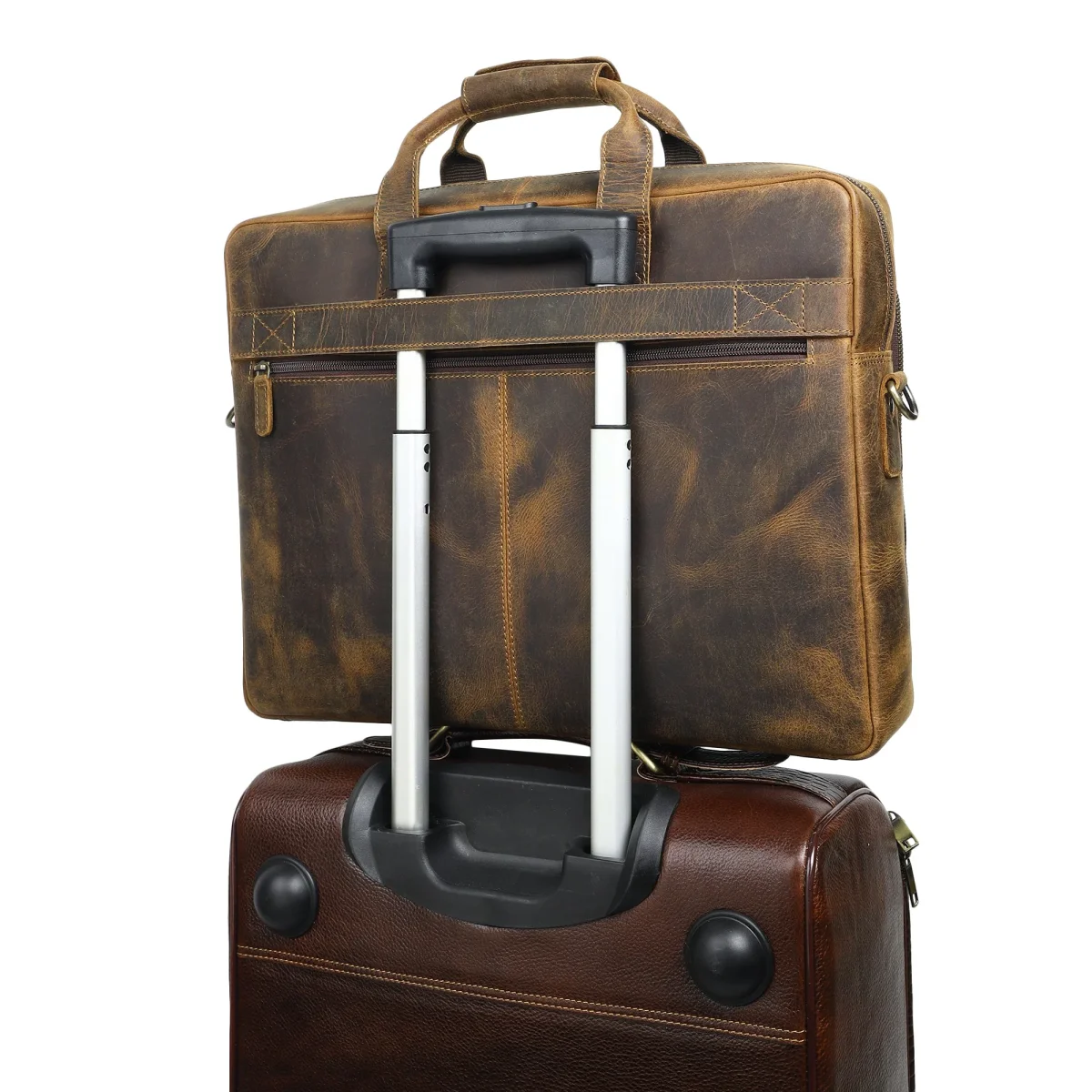 European Hunter Leather Briefcase - Imagen 7
