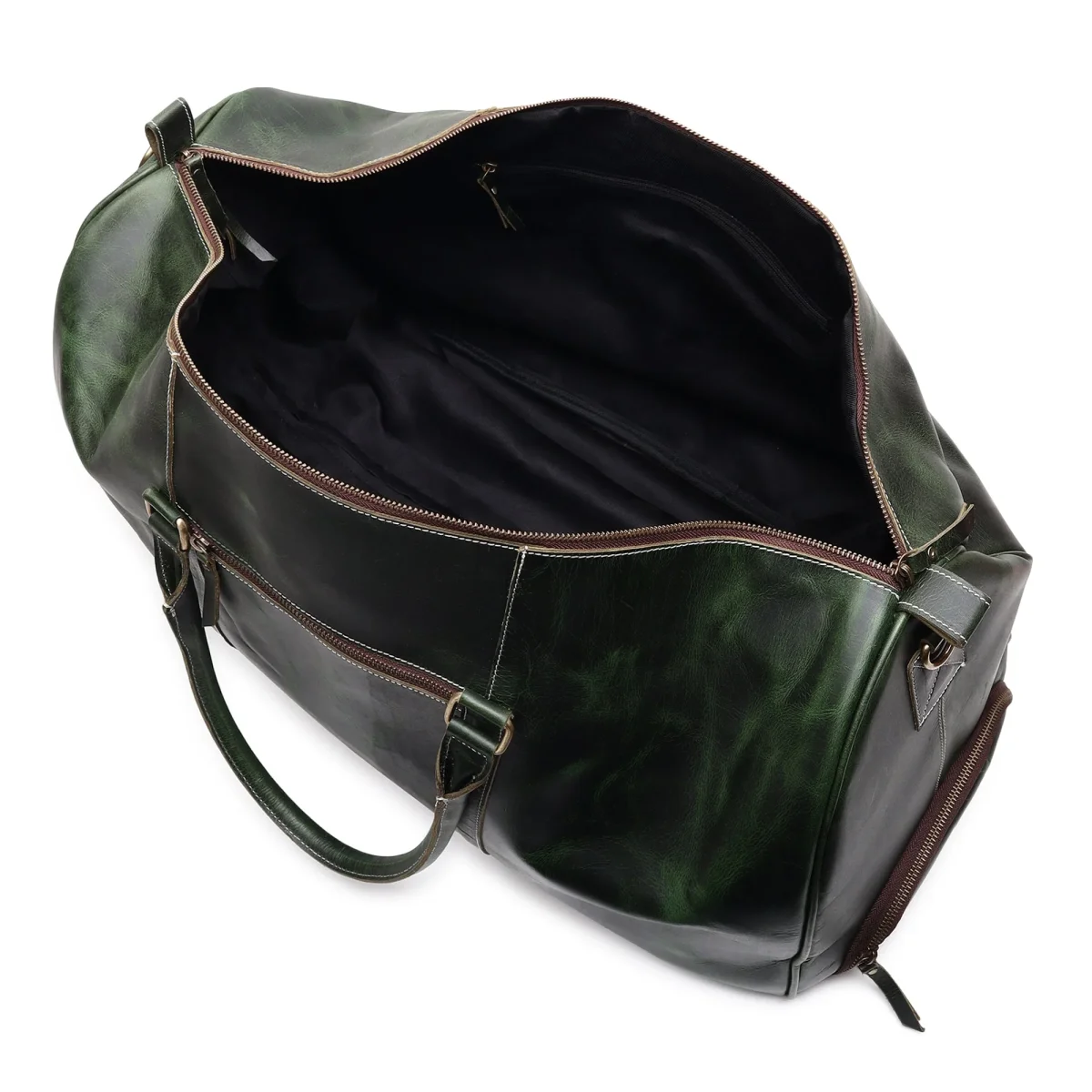 Green Leather Trolley Bag 44L - Imagen 5