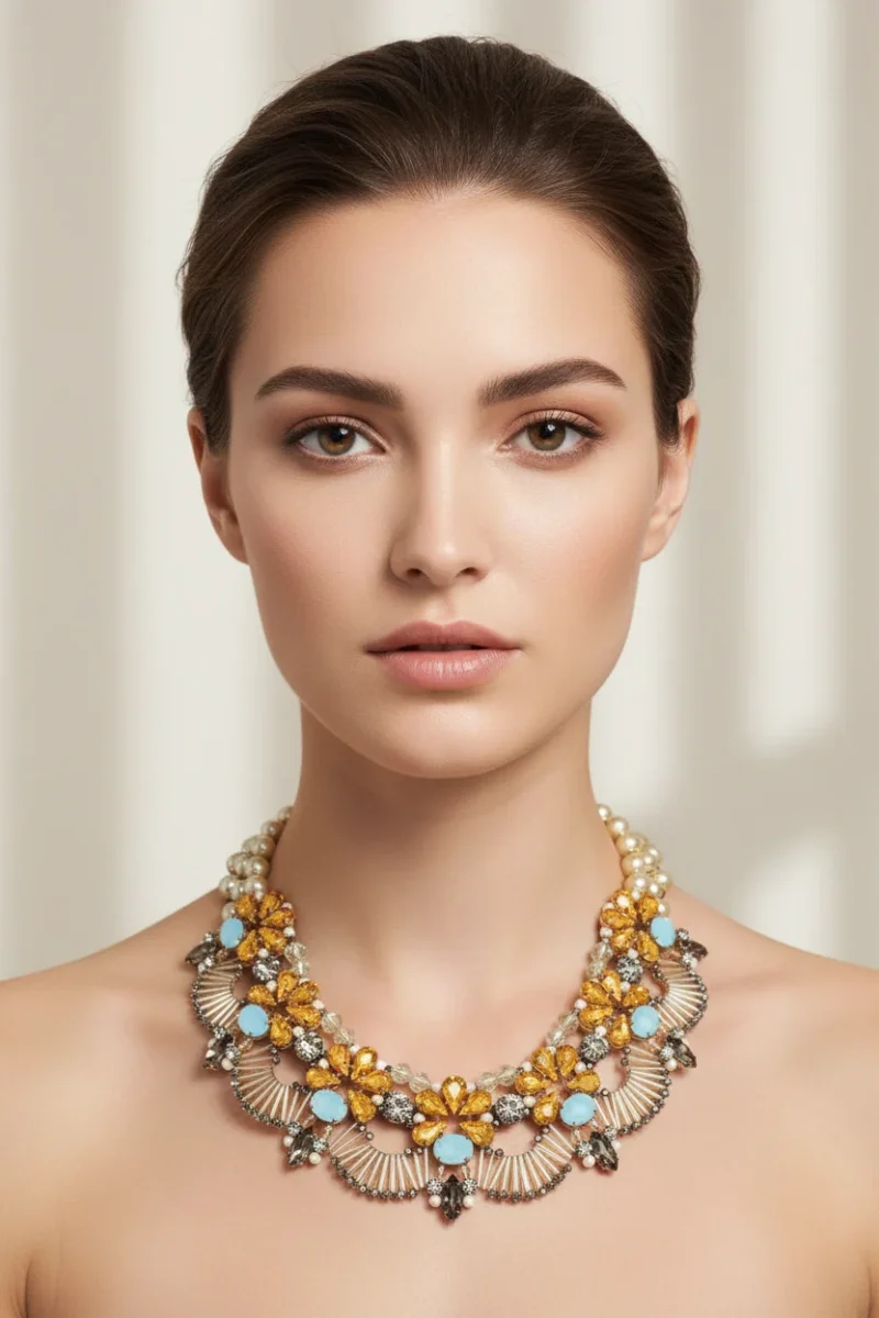 Gargantilla ondas beige OUTLET - Imagen 3