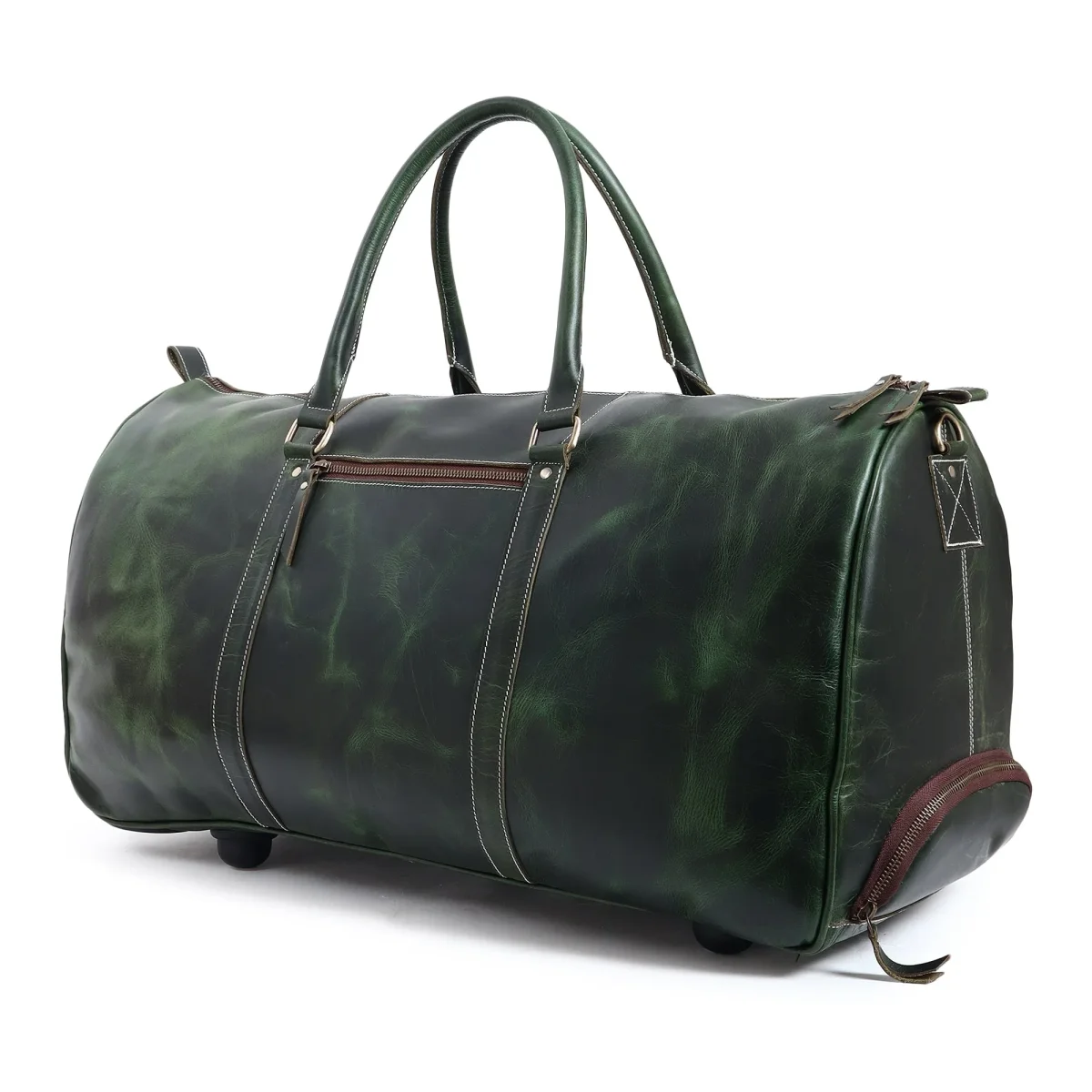 Green Leather Trolley Bag 44L - Imagen 7