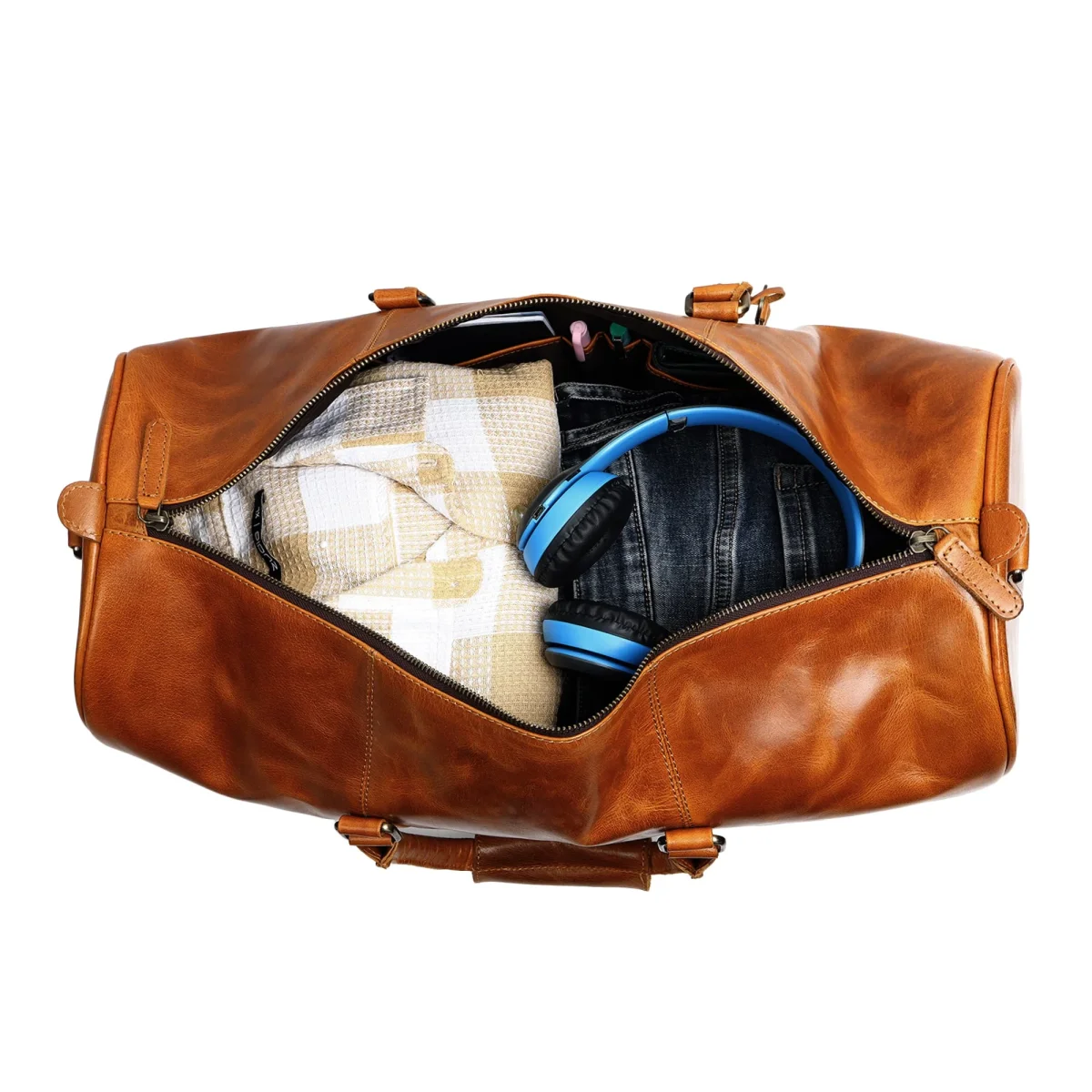Hudson Leather Duffle Bag - Imagen 5