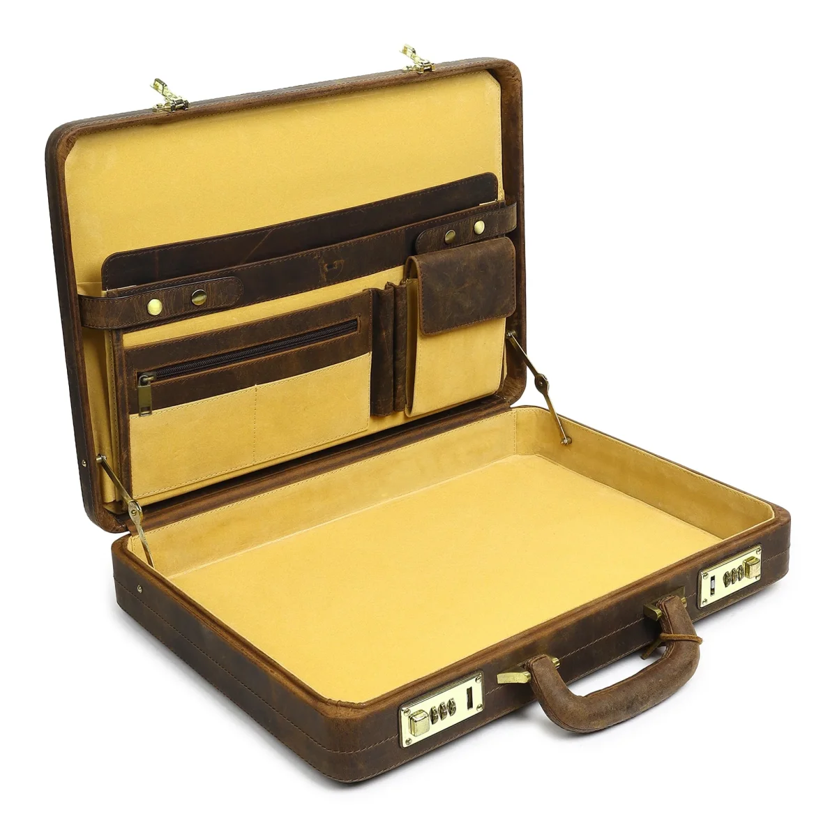 Hunter Leather Office Travel Suitcase - Imagen 6