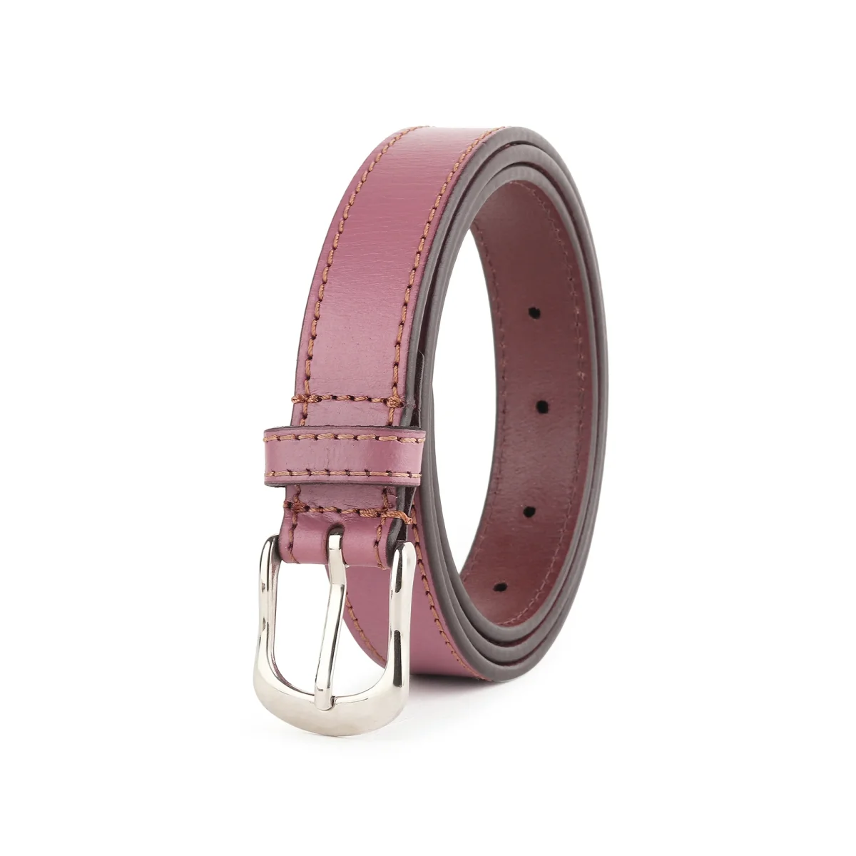 Women's Slim Leather Belt-Viola Purple - Imagen 6