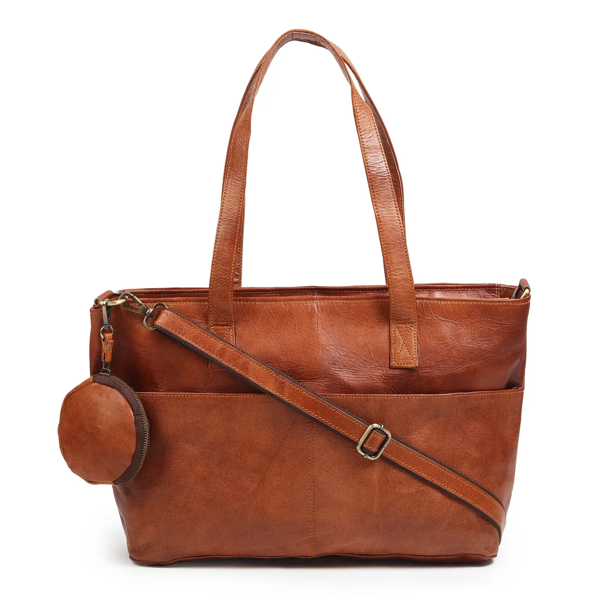 Daily Leather Market Tote - Brown - Imagen 6
