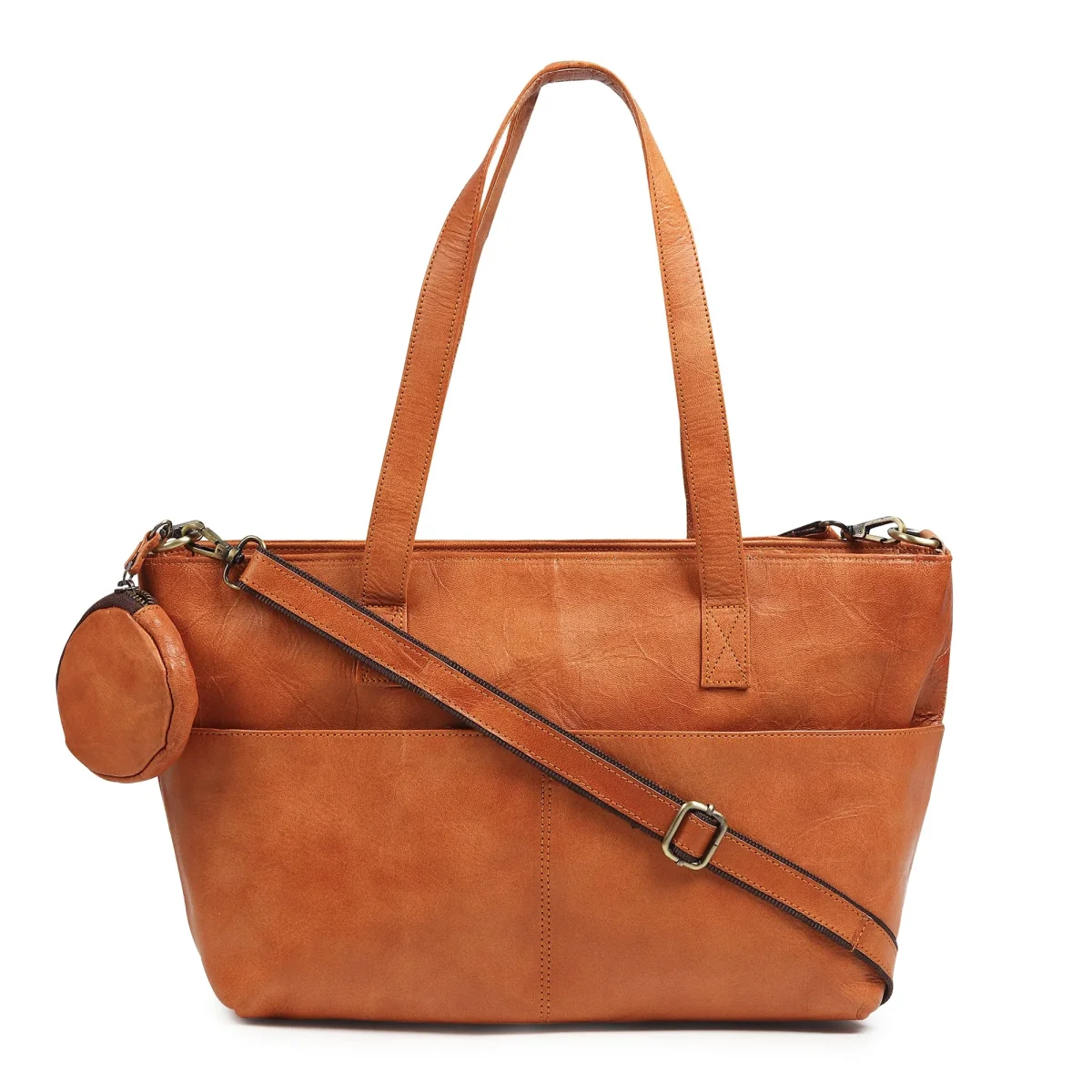 Daily Leather Market Tote - Tan - Imagen 6