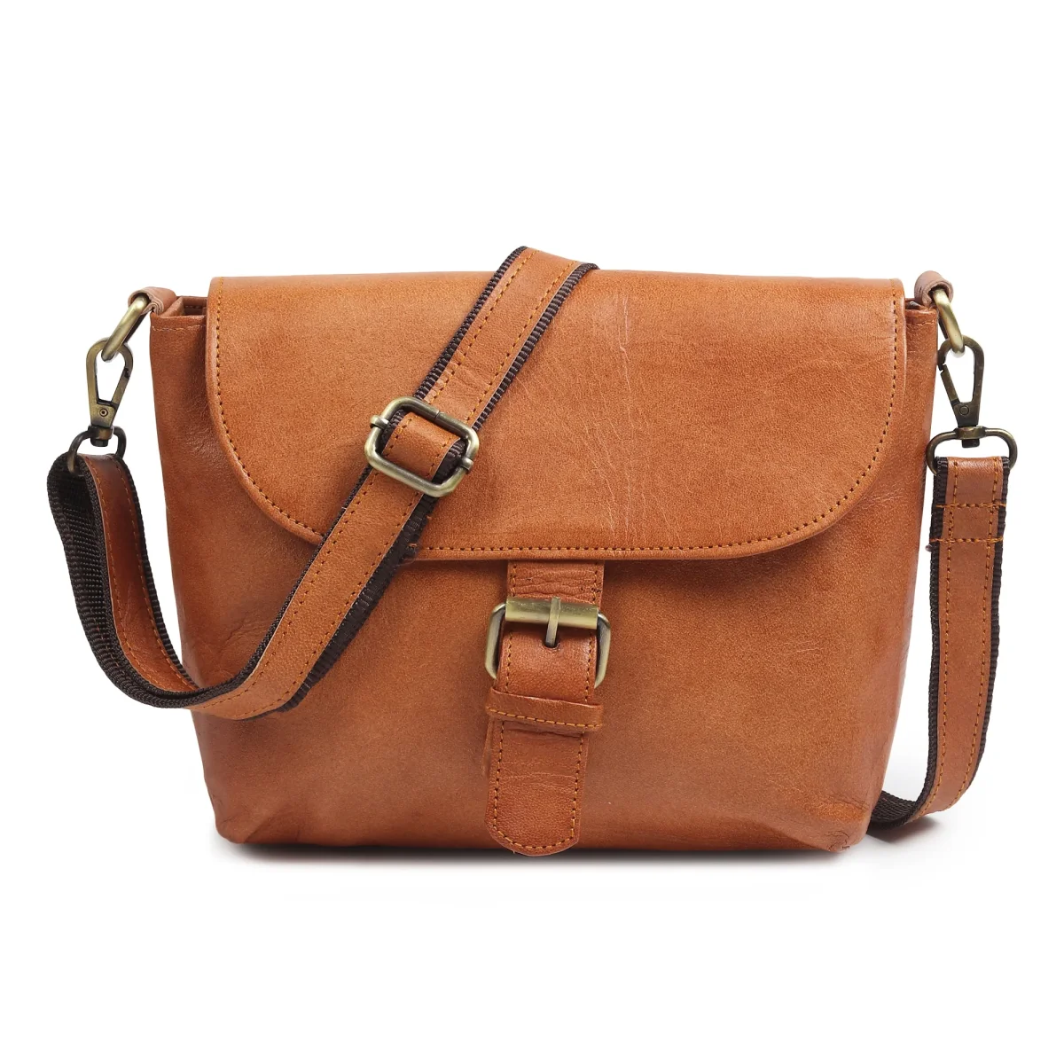 Women’s Mini Tan Satchel Purse - Imagen 2