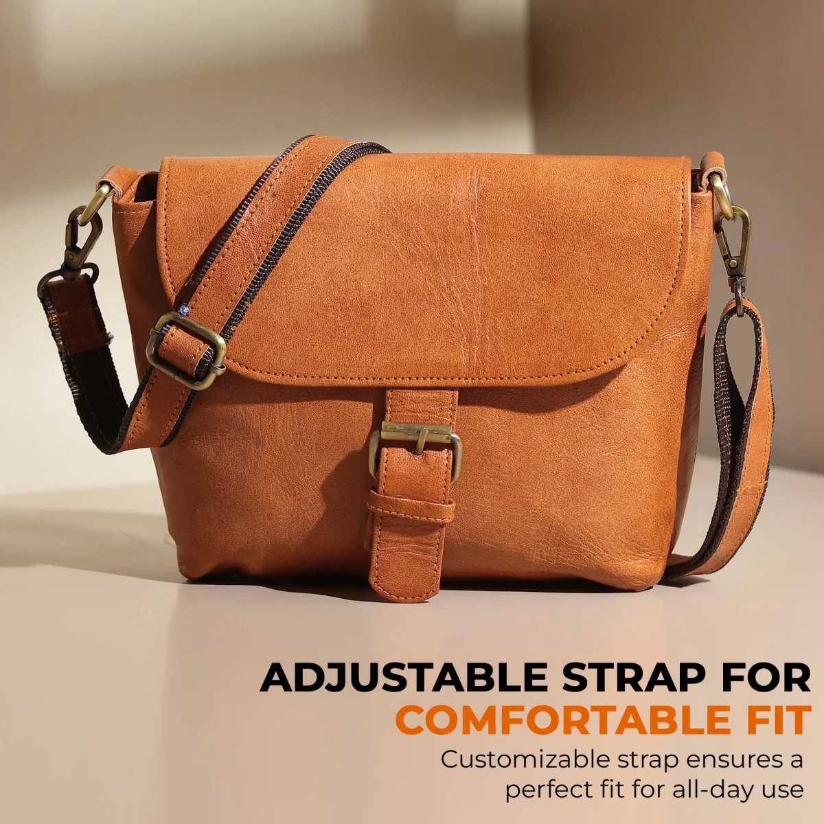 Women’s Mini Tan Satchel Purse - Imagen 5