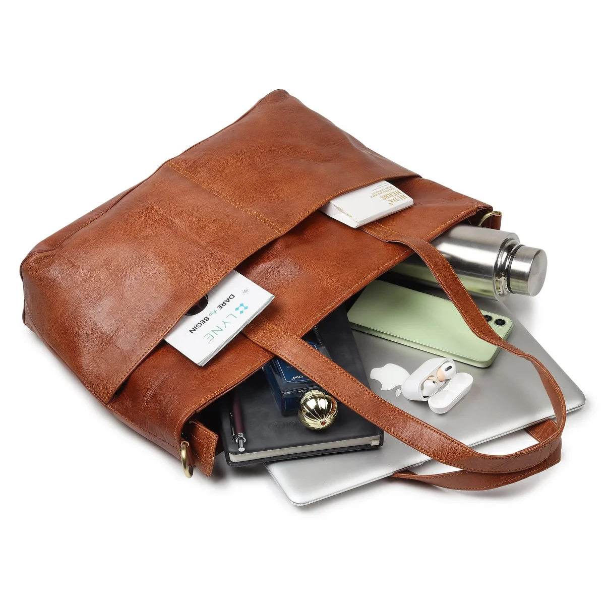 Daily Leather Market Tote - Brown - Imagen 9